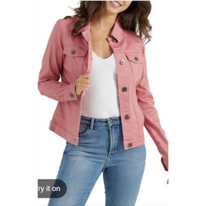 Wrangler Authentics Women's Stretch Denim Jacket Mauve M 6-10